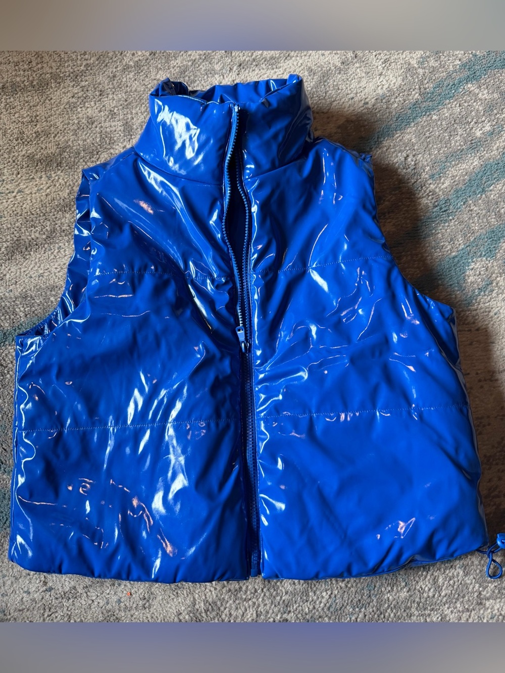 Women's Size S Puffer Vest - Bright Blue